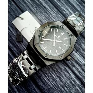 Rare Poedagar Black Sea Guilloché Dial Mens Dress Watch